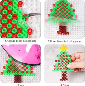 Venta al por mayor de juguetes de plástico para niños, cuentas Hama Perler, cuentas para planchar, kit de manualidades de plástico de 2.6 mm - Product Image 4