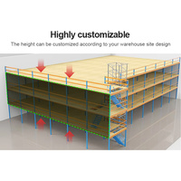 Plateforme de mezzanine industrielle modulaire robuste en acier laminé à froid pour entrepôt, sans boulons, protégée contre la corrosion, 500 kg