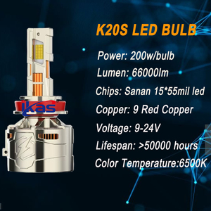 Ikas อุปกรณ์เสริมรถยนต์ไฟ LED H1 H3 H4 H11 H8สว่างมากไฟหน้า66000LM LED Sanan 5080ชิปหลอดไฟรถยนต์ - Product Image 5