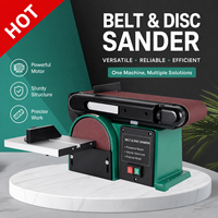 Ponceuse à bande multifonctionnelle électrique 500W 150mm pour bricolage, mini-meuleuse de table pour le polissage et le meulage du bois et du métal