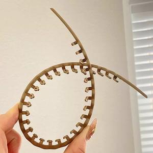 Lot de 9 <span class=keywords><strong>serre</strong></span>-têtes en plastique noir pour filles, accessoires pour cheveux pour femmes, <span class=keywords><strong>serre</strong></span>-tête en <span class=keywords><strong>zigzag</strong></span>, peigne-<span class=keywords><strong>serre</strong></span>-tête avec dents - Product Image 3