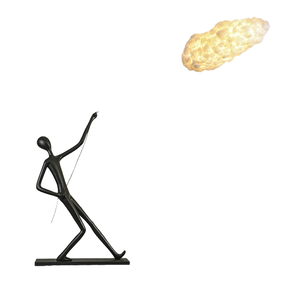 Luci Creative a nuvola grandi ornamenti FRP di lusso Hotel reparto vendite pavimento-materiale in resina scultura umanoide - Product Image 1