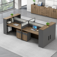 Bureau de direction moderne de haute qualité avec cloison en acrylique, table de bureau avec cloison, table d'ordinateur avec cloison