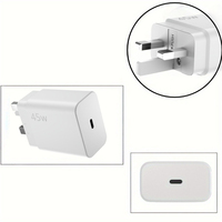 Chargeur mural USB-C PD 45W à charge super rapide avec prise EU/UK/AU/US pour Samsung Galaxy S23 S22 Adaptateur