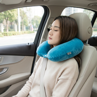 Oreiller de voyage personnalisé en velours doux à récupération lente, accessoires coordonnés, approvisionnement unique pour les marques de voyage