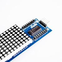 MAX7219 modul matriks titik mikrokontroler 4 dalam satu layar dengan 5P garis merah hijau biru Modul MAX7219