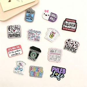 เครื่องสำอางแบบผงใหม่ ลายการ์ตูนน่ารัก สไตล์แพทย์ พยาบาล ตัวอักษร ของตกแต่ง เข็มกลัดอะคริลิค สติ๊กเกอร์ DIY น่ารัก ของตกแต่ง - Product Image 1