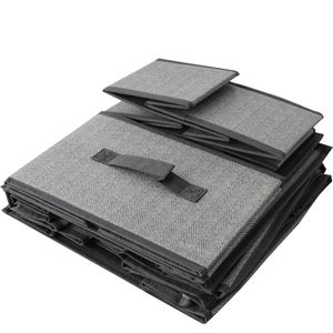 Multipurpose 7 <strong>Shelves</strong> <strong>Grey</strong> Fabric Hanging Closet Organizer Storage Bag With 3 Drawers - Product Image 6