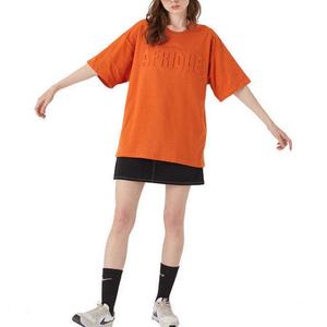 T-shirt pour femme en jersey de coton surdimensionné, imprimé personnalisé avec des lettres, vente chaude du fabricant, vêtements d'été, t-shirt gaufré - Product Image 5