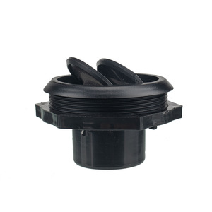 Ventilación de aire para caravana, circular, ajustable, de plástico negro - Product Image 1