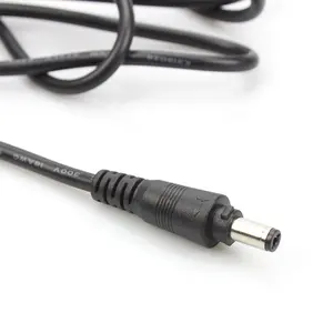 Customized DC Power Cable 5.5x2.5mm Plug Cord With Stress Relief For Power Adapter