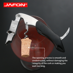 Tire-bouchon de Sommelier JAFON Moderne en Acier Inoxydable et Poignée Plastique, Ouvre-bouteille Personnalisable de Haute Qualité, Outil de Bar, Clé à <span class=keywords><strong>Vin</strong></span> - Product Image 4