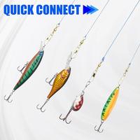 50Pcs Konektor Putar Pancing dengan Pengunci Tembaga, Konektor Snap Swivel Kekuatan Tinggi, Aksesoris Rig Pancing Umpan