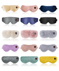 Masque pour les yeux chauffant en satin de soie pour le sommeil Masque Eey amovible avec compresse chaude et batterie au lithium sans fil pour les voyages et <span class=keywords><strong>la</strong></span> <span class=keywords><strong>nuit</strong></span> - Product Image 6