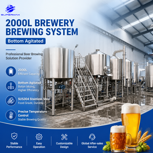 Équipement <span class=keywords><strong>de</strong></span> brasserie complet 2000L/20BBL économique, projet clé en main, retour sur investissement rapide, performance fiable pour brassage artisanal, personnalisable - Product Image 1