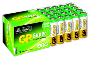 Super Alkaline LongLife Technologie Blisterverpakking <strong>Batteries</strong> AAA <strong>Battery</strong> (potlood) Super Alkaline 1.5 V 40 Stuk(s) for <strong>GP</strong> - Product Image 3