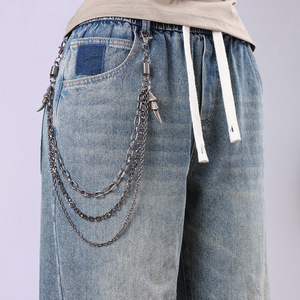Eagle Claw Pants <b>Chain</b> Gunmetal Multi Layered Zinc Alloy Hip Hop Waist <b>Chain</b> Casual Fashion Body <b>Chain</b> - Product Image 2