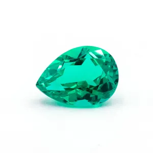 Redleaf Gems Loose Lab Grown Hydrothermal Emerald Colombian Colour Pear Shape