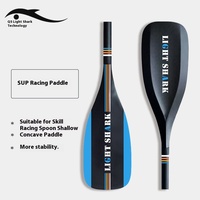 Planche à pagaie gonflable professionnelle Light Shark Technology T700 en fibre de carbone haute résistance, accessoire de course SUP pour kayak et surf