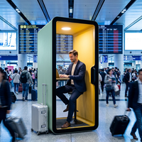 Cabina Acústica Ergonómica para Llamadas Telefónicas de Oficina, Ahorra Espacio, Insonorizada, OEM ODM, Ignífuga, Privacidad Acústica, Instalación Rápida en 30 Minutos