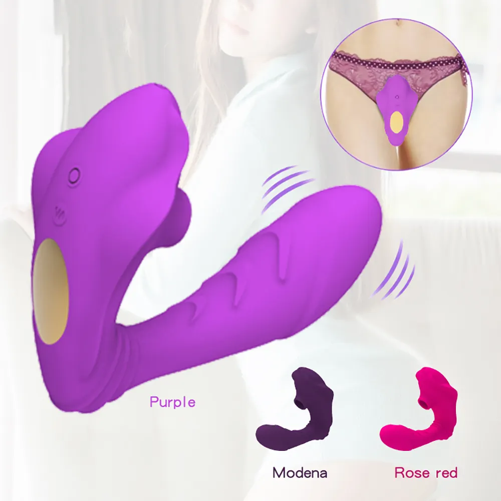 Gélance Masturbation Féminine Poussée Portable Silicone Sucer Clitoridien Point G Gode Féminin Vibrateur Culotte Sex Toys Pour Femme