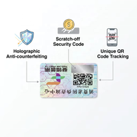 Autocollants personnalisés anti-contrefaçon à gratter avec code QR et numéro de série holographique sur papier brillant auto-adhésif pour promotion et épicerie