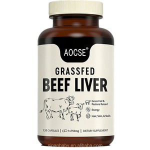 Grasgevoederde Gedroogde Rundvleeslever Extract Capsules Natuurlijk IJzer Vitamine <span class=keywords><strong>B12</strong></span> Verbetert Energie Weilandgevoederd China 60 Capsules/Fles - Product Image 1