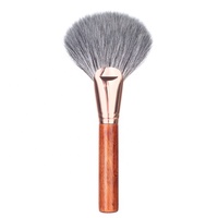 Monja — kit de pinceaux kabuki pour visage unique, brosse de maquillage de luxe de haute qualité, bling-bling, grande taille, fond de teint, café