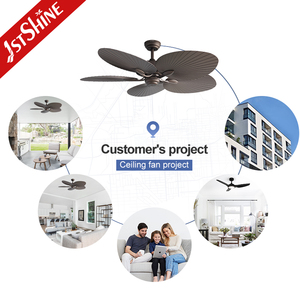 1stshine 52インチDCモーター省エネ5 ABSブレードトロピカルスタイルアンチ蚊DC天井ファン屋内用 - Product Image 5