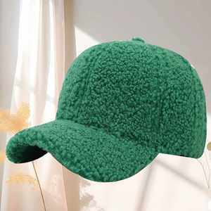 Gorro de Béisbol de Lana de Cordero para Mujer, Versión Coreana de Otoño Invierno, Gorro de Terciopelo de Moda, Regalo Promocional, Cálido y Cómodo - Product Image 4