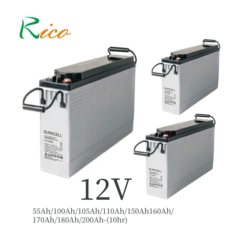 2021 Widely used 12V 55Ah 100Ah 105Ah 110Ah 220Ah Lead acid Rechargeable Battery sealed Front access VRLA