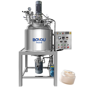 50L 100 lít Áo khoác nước nóng kem trộn tàu Kem homogenizer mỹ phẩm Máy xay sinh tố chân không nhũ hóa trộn - Product Image 1