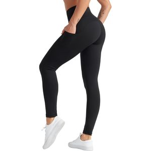 Pantalons de yoga à taille haute pour femmes FOXA avec poches profondes, leggings de sport pour le contrôle du ventre - Product Image 1