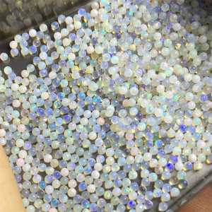 Cuentas de piedras preciosas sueltas redondas sin agujero de ópalo natural, piedra curativa, piedra natal de octubre, gemas redondas lisas para la fabricación de joyas - Product Image 5