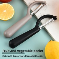 Nieuwe handmatige P-type ergonomische PP-handgreep multifunctionele roestvrijstalen schilmes voor fruit & groenten, zoals maïs, meloen en aardappelen