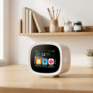 Veidoo Rose/Bleu Prêt à l'emploi Android Type-C Écran Tactile Réveil Intelligent IA pour Enfants Wi-Fi Batterie 3000mAh Fonction Snooze Mini Smart - Product Image 2