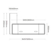 Bureau de direction haut de gamme avec plateau en forme de diamant à découpe géométrique, configuration avec verrouillage par empreinte digitale et mot de passe