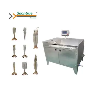 Automatic prawn shrimp peeling machine,shrimp devenier machine,Open back shrimp machinery