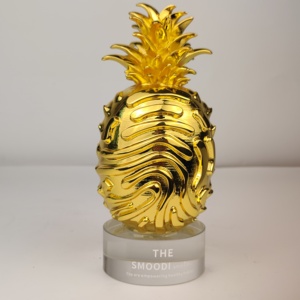 Sculptures et figurines <span class=keywords><strong>en</strong></span> <span class=keywords><strong>métal</strong></span> doré <span class=keywords><strong>en</strong></span> forme d'ananas, design 2026, pour la décoration de salon - Product Image 6