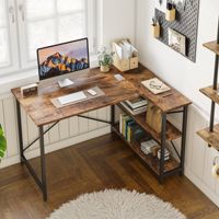 Meubles en forme de L cadre en métal bois bureau Table maison grand coin Studio bureau d'ordinateur
