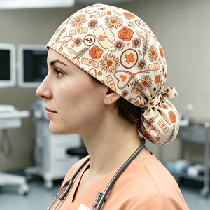 Cappelli Medici Personalizzabili per Donne, Cappelli da Dentista e Veterinaria, Cappelli per Capelli Lunghi ad Asciugatura Rapida, Berretti da Infermiera con Fodera in Raso per Coda di Cavallo - Product Image 3
