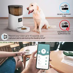 WIFI telecomando auto cane alimentatore ciotole per animali domestici alimentatore intelligente automatico pet feeder con 6l per cane