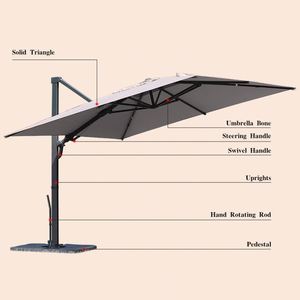 Parasol romain personnalisable en aluminium pour extérieur, abri solaire de jardin, parasol de plage - Product Image 2