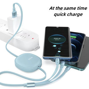 สายชาร์จเร็วแบบ<span class=keywords><strong>3</strong></span> in 1 66W สายชาร์จ USB แบบยืดหดได้ทองแดงชนิด C ฟังก์ชั่นการชาร์จเร็ว5A แบบทางเดียวที่หดได้ - Product Image 3
