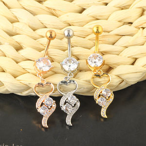 पेट बटन के छल्ले जनजातीय लटकना सेट सर्जिकल इस्पात 14G घुमावदार Barbells भेदी बार शरीर के गहने नाभि भेदी - Product Image 3