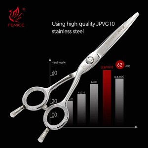 Fenice VG10 <span class=keywords><strong>Ciseaux</strong></span> de coupe de coiffure en <span class=keywords><strong>argent</strong></span> de haute qualité avec <span class=keywords><strong>ciseaux</strong></span> de cheveux de Salon de coiffure à deux queues - Product Image 2