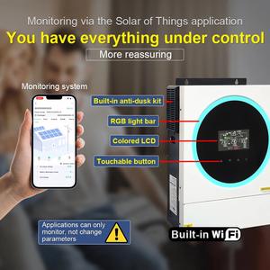 Jesudom <span class=keywords><strong>VM</strong></span> IV 4KW 6KW 11KW 24V48V Voltaje de la batería a 230VAC Inversor solar híbrido monofásico WIFI interno Popular en Ucrania - Product Image 5