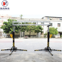 Soporte de elevación manual para exteriores de 6M con puntal vertical y estabilizadores para altavoces Line Array