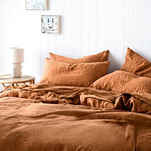 ปลอกหมอนผ้าลินิน 100% เป็นมิตรกับสิ่งแวดล้อม คุณภาพสูง ซิปซ่อน - Product Image 1