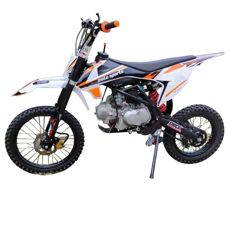 Essence autres motos 125 Cc Air Cool Kick et démarrage électrique hors route Dirt Bike adulte 4 temps grande roue Dirt Bike